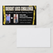 Carte de visite de défi de perte de poids (Devant / Derrière)