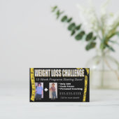 Carte de visite de défi de perte de poids (Debout devant)