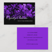 Carte de visite de défilement Acanthus violet et n (Devant / Derrière)