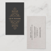 Carte de visite de défilement vintage (Devant / Derrière)