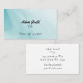 Carte de visite de dégradé bleu minimaliste (Devant / Derrière)