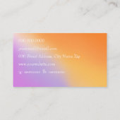 Carte de visite de dégradé élégant (Dos)