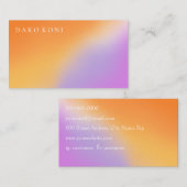 Carte de visite de dégradé élégant (Devant / Derrière)
