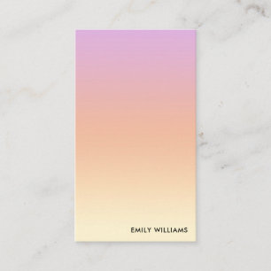 Carte de visite de dégradé Ombre minimal moderne