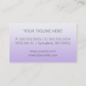 Carte de visite de dégradé Ombre violet simple (Dos)