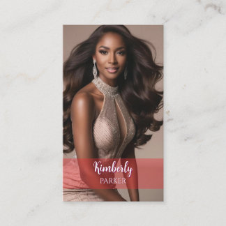 Carte de visite de dégradé rouge de couleur