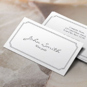 Carte de visite de dégustation de vin blanc classi