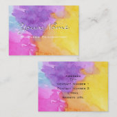 Carte de visite de démarrage aquarelle (Devant / Derrière)