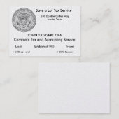 Carte de visite de demi-dollar de grand joint des (Devant / Derrière)