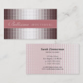 Carte de visite de demi-teintes Dots Mauve de {TBA (Devant / Derrière)