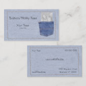 Carte de visite de denim (Devant / Derrière)