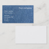 Carte de visite "de denim bleu" (Devant / Derrière)