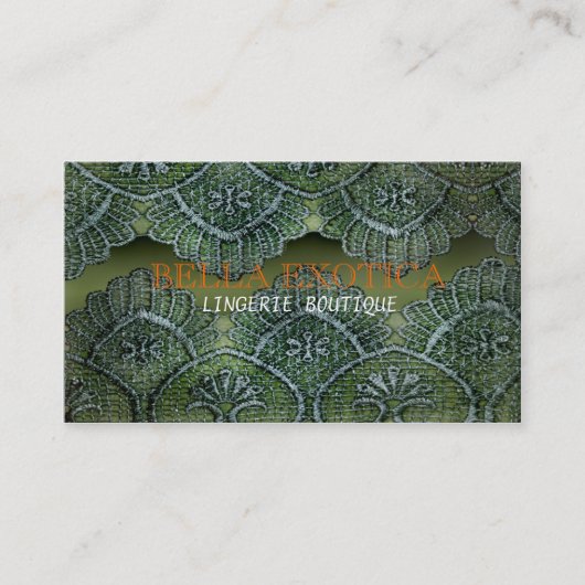 Carte de visite de dentelle de boutique de (Devant)
