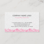 Carte de visite De Dentelle De Paisley Blanc Et Ro (Dos)