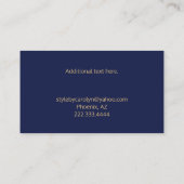 Carte de visite de dentelle or superbe (Dos)