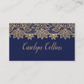 Carte de visite de dentelle or superbe (Devant)