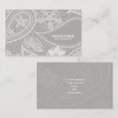 Carte de visite de dentelle Paisley (Devant / Derrière)