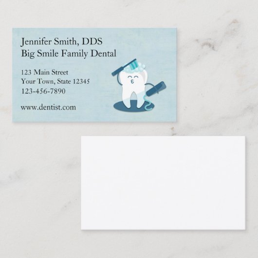 Carte de visite de dentiste (Devant / Derrière)