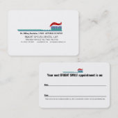 Carte de visite de dentiste avec la carte de (Devant / Derrière)