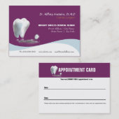 Carte de visite de dentiste avec la carte de (Devant / Derrière)