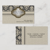 Carte de visite de dentiste - brun vintage de (Devant / Derrière)