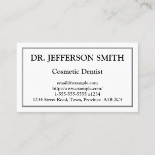 Carte de visite de dentiste de cosmétique traditi
