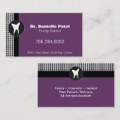 Carte de visite de dentiste de famille - (Devant / Derrière)