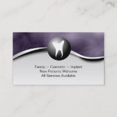 Carte de visite de dentiste de famille - blanc (Dos)