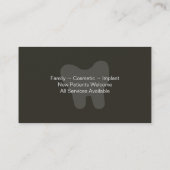 Carte de visite de dentiste de famille - dents (Dos)