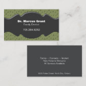 Carte de visite de dentiste de famille - dents (Devant / Derrière)