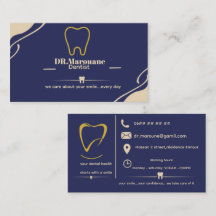 Carte de visite de dentiste de luxe