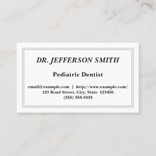 Carte de visite de dentiste personnalisable