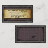 Carte de visite de dents de Steampunk de cadre (Devant / Derrière)