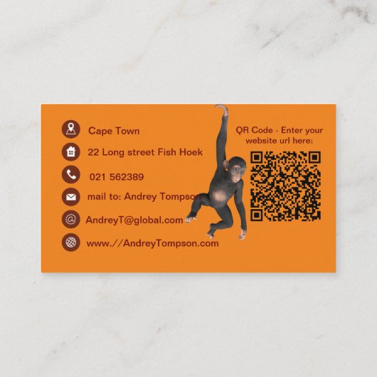 Carte de visite de design africain (Dos)