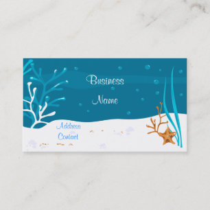 Carte de visite de design aquatique Starfish