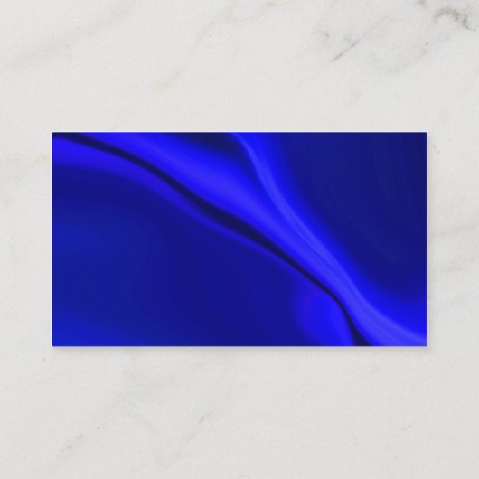 Carte de visite de design bleu lisse (Dos)