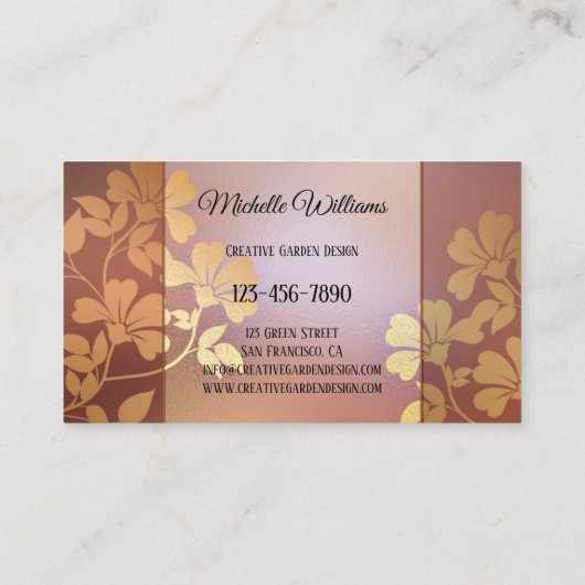 Carte de visite de design de jardin créatif (Dos)