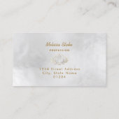 carte de visite de design de lotus argenté (Dos)