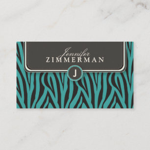 Carte de visite de design d'impression Zebra à la