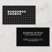 CARTE DE VISITE DE DESIGN D'INTÉRIEUR (Devant / Derrière)