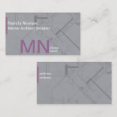 Carte de visite de design d'intérieur (Devant / Derrière)