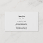 Carte de visite de Design d'intérieur minimal (Dos)