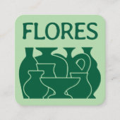 Carte de visite de design en silhouette de vase de (Devant)