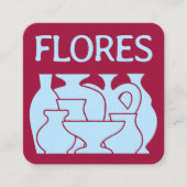 Carte de visite de design en silhouette de vase de (Devant)