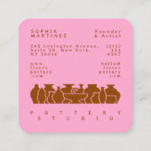 Carte de visite de design en silhouette de vase de (Dos)