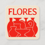 Carte de visite de design en silhouette de vase de (Devant)