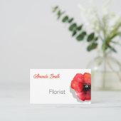 Carte de visite de design floral (Debout devant)