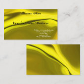 Carte de visite de design jaune lisse (Devant / Derrière)