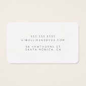 Carte de visite de design moderne personnalisé et (Dos)