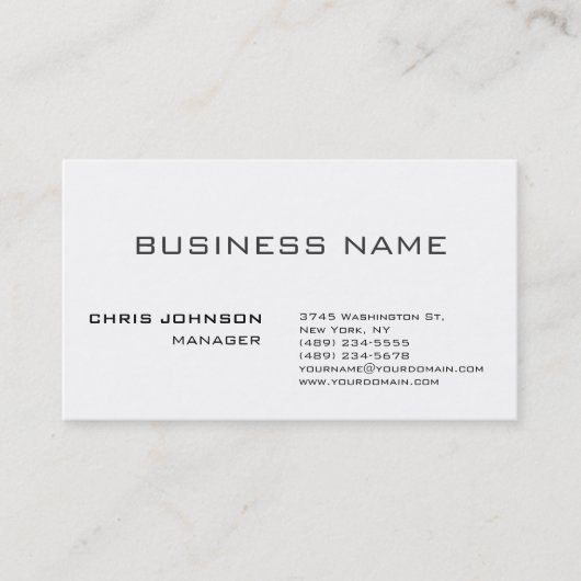 Carte de visite de design professionnel extraordin (Devant)